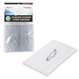 Merangue ID Badge Holders with Pins 10pk