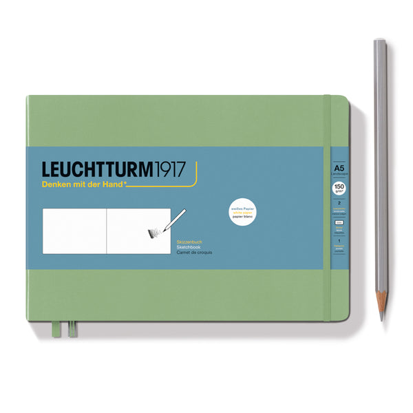 Leuchtturm1917 A5 Medium Landscape Sketchbooks SAGE