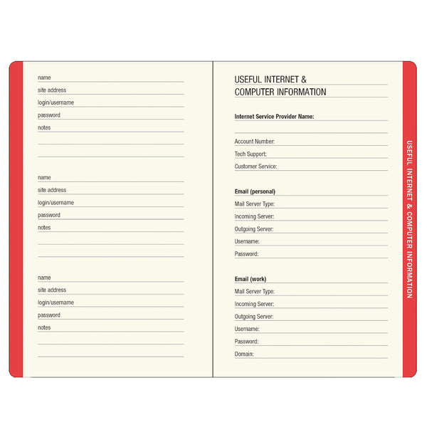 Peter Pauper Press Internet Address & Password Logbook - Mushrooms