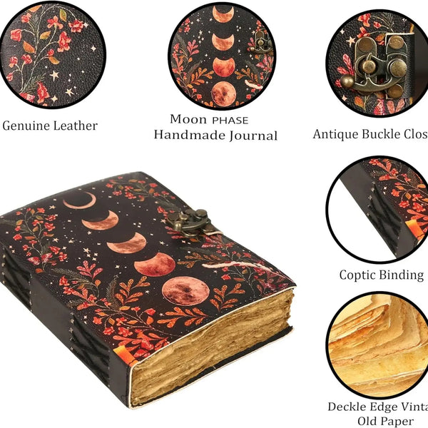 Craft Junky Handmade Journal Blank: Moon Phases