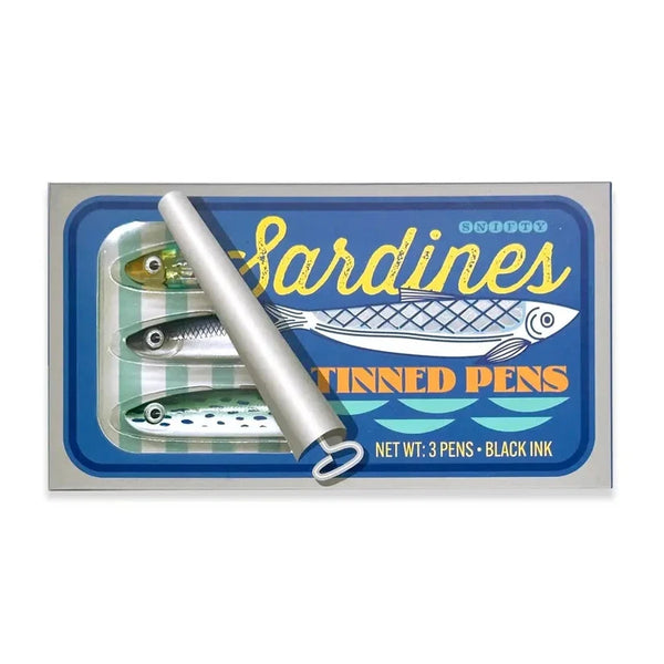 Snifty Tinned Sardines Novelty Pens 3pk