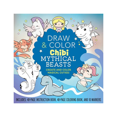 Chartwell Draw & Colour Chibi Mythical Beasts