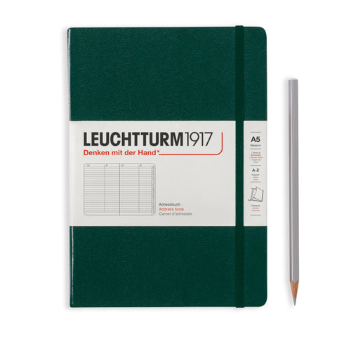 Leuchtturm1917 A5 Medium Address Book - Forest Green