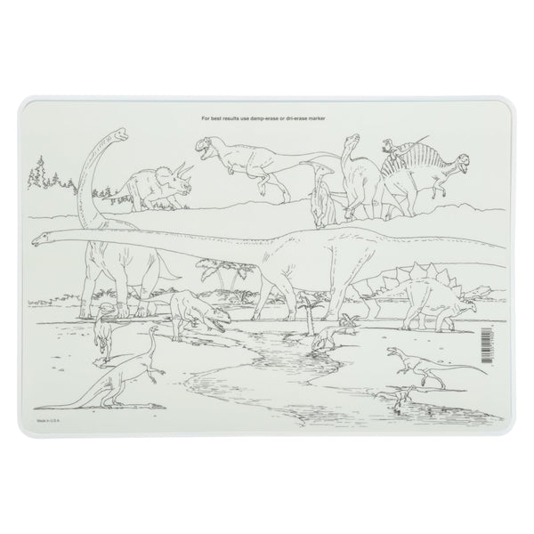 M. Ruskin Laminated Placemat Dinosaurs