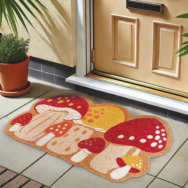 ABBOTT Coir Doormat 18x30" - Colourful Mushrooms