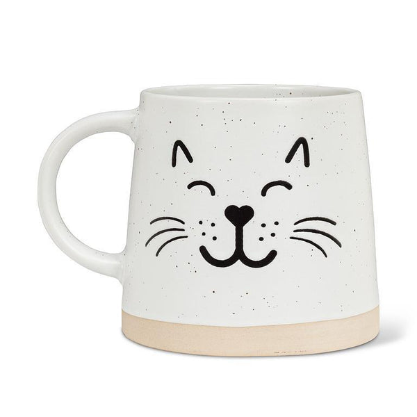 Abbott Stoneware Cat Face Mug