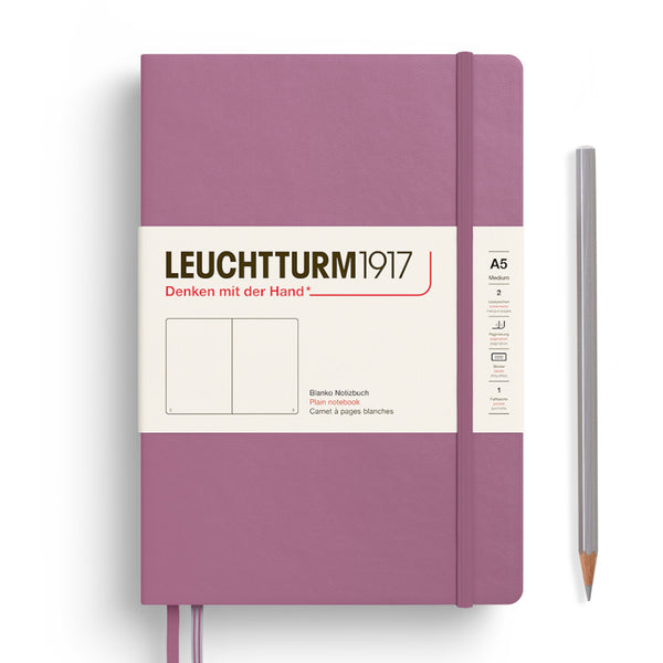Leuchtturm1917 A5 Medium Notebooks - Blank DUSTY ROSE