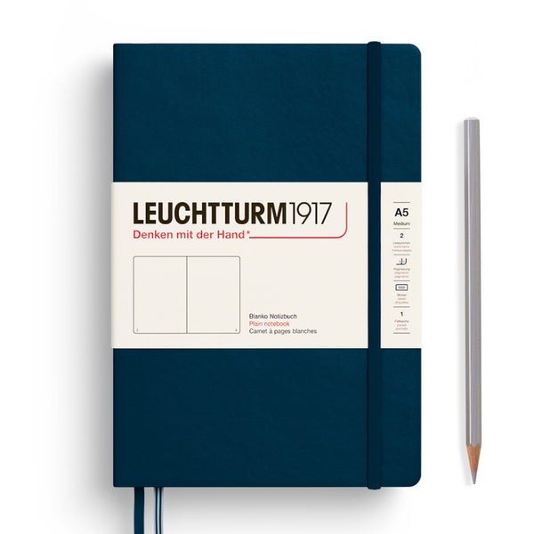 Leuchtturm1917 A5 Medium Notebooks - Blank DEEP SEA