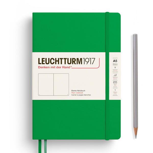 Leuchtturm1917 A5 Medium Notebooks - Blank SPRING LEAF