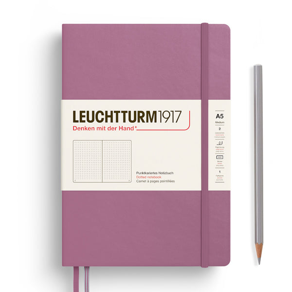 Leuchtturm1917 A5 Medium Notebooks - Dotgrid DUSTY ROSE