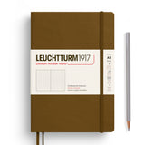 Leuchtturm1917 A5 Medium Notebooks - Dotgrid SPICE BROWN