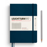 Leuchtturm1917 A5 Medium Notebooks - Grid DEEP SEA