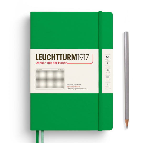 Leuchtturm1917 A5 Medium Notebooks - Grid SPRING LEAF