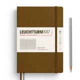 Leuchtturm1917 A5 Medium Notebooks - Grid SPICE BROWN