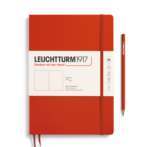 Leuchtturm1917 B5 Softcover Composition Notebooks - Blank FOX RED