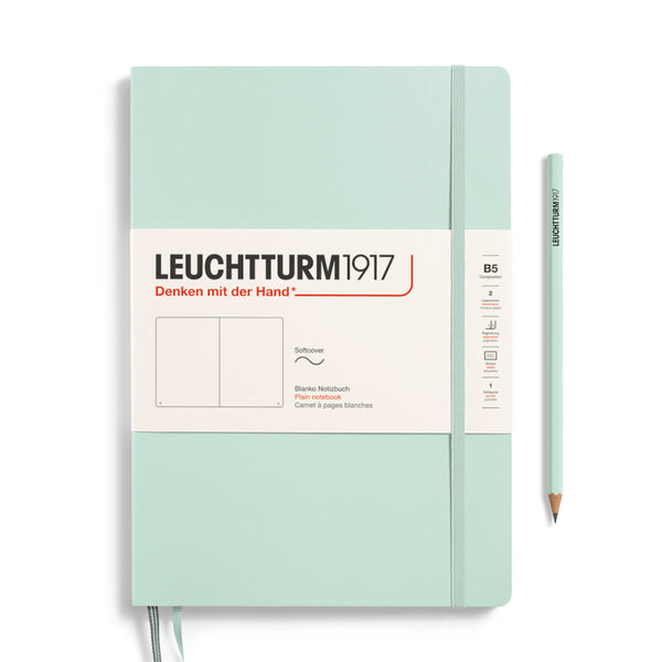Leuchtturm1917 B5 Softcover Composition Notebooks - Blank MINT GREEN