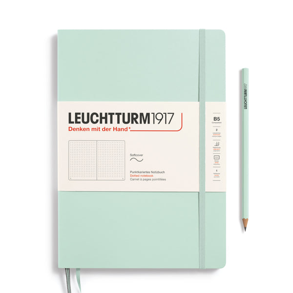 Leuchtturm1917 B5 Softcover Composition Notebooks - Dotgrid MINT GREEN