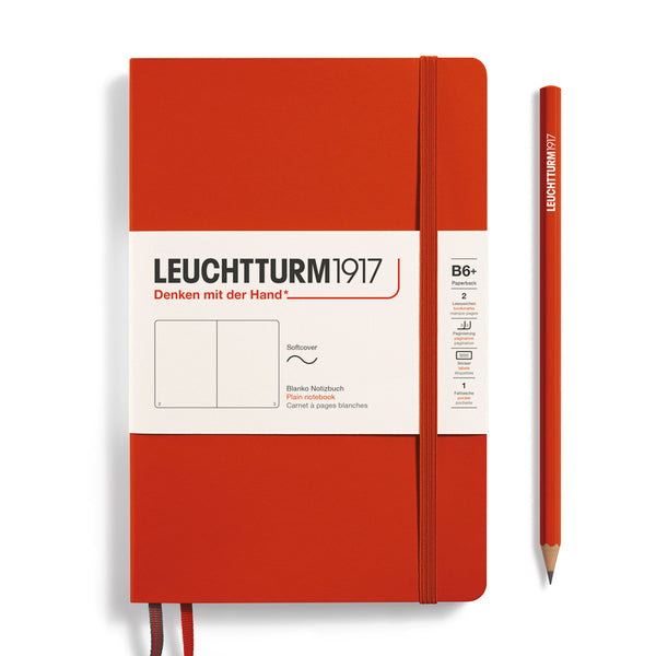 Leuchtturm1917 B6+ Paperback Notebooks - Blank FOX RED