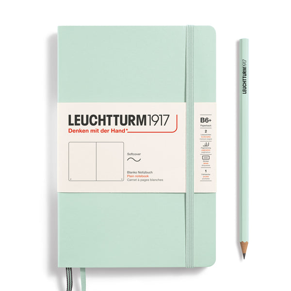 Leuchtturm1917 B6+ Paperback Notebooks - Blank MINT GREEN