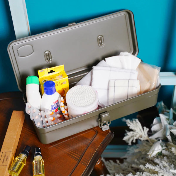 Toyo Steel Trunk Shape Toolbox T-320 Military Green