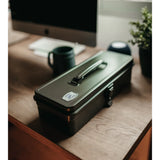 Toyo Steel Trunk Shape Toolbox T-320 Military Green
