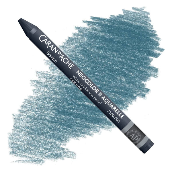 Caran d'Ache Neocolor II Watersoluble Pastels BLACK GREY