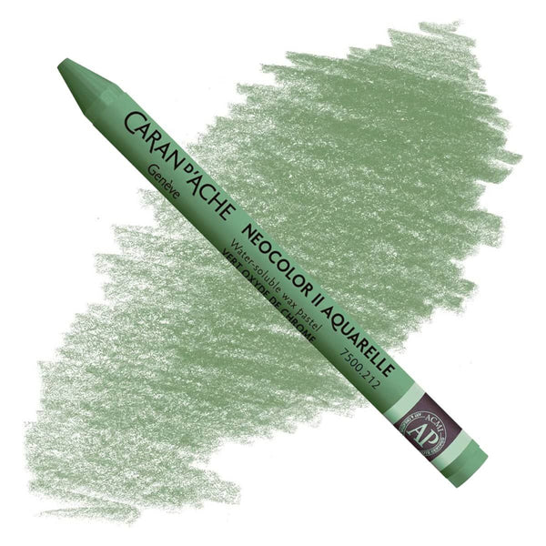 Caran d'Ache Neocolor II Watersoluble Pastels CHROME OXIDE GREEN