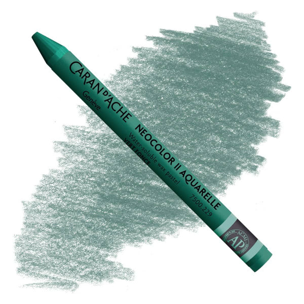 Caran d'Ache Neocolor II Watersoluble Pastels DARK GREEN