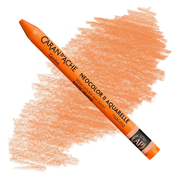 Caran d'Ache Neocolor II Watersoluble Pastels FLAME RED