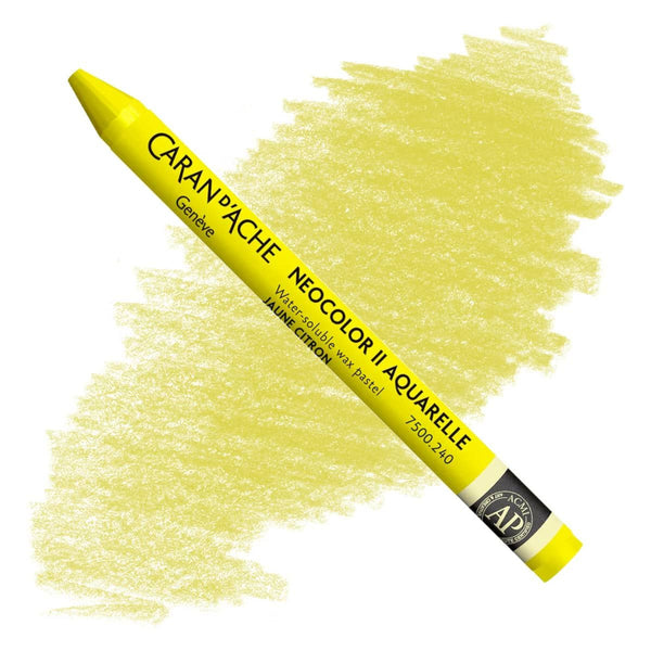 Caran d'Ache Neocolor II Watersoluble Pastels LEMON YELLOW