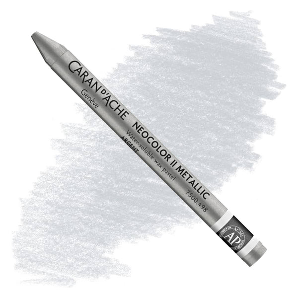 Caran d'Ache Neocolor II Watersoluble Pastels METALLIC SILVER