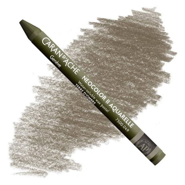 Caran d'Ache Neocolor II Watersoluble Pastels RAW UMBER