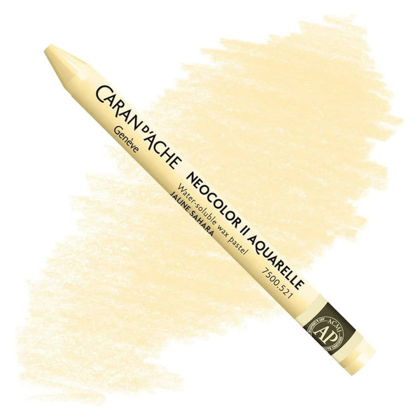 Caran d'Ache Neocolor II Watersoluble Pastels SAHARA YELLOW