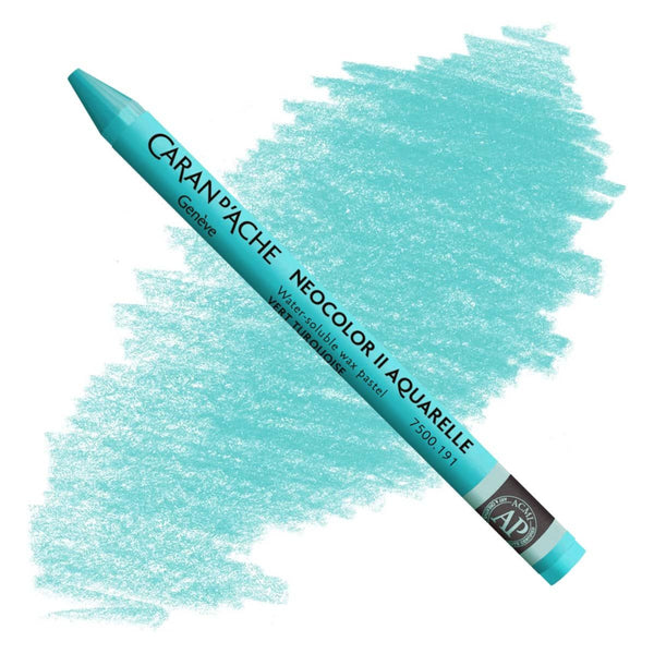 Caran d'Ache Neocolor II Watersoluble Pastels TURQUOISE GREEN