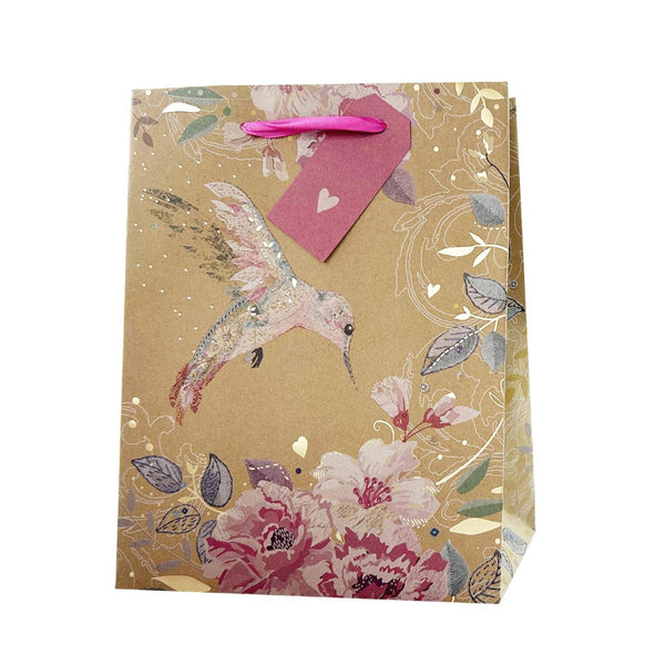Paper Trendz Deluxe Gift Bag, Medium - Hummingbird