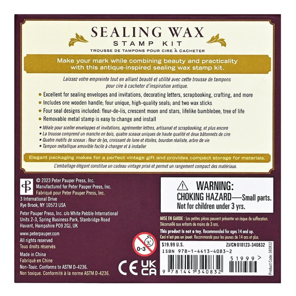Peter Pauper Press Sealing Wax Stamp Kit