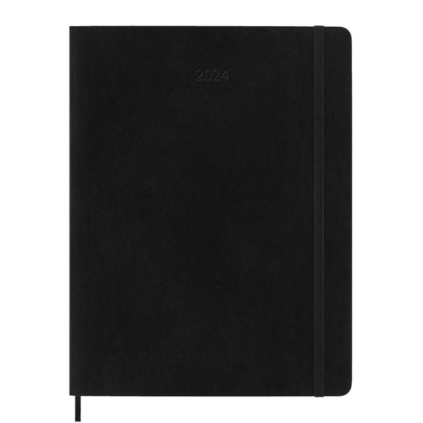 Moleskine 2024 Agenda - Monthly, XL Softcover, Black
