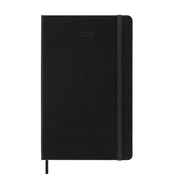Moleskine 2024 Agenda - Weekly Horizontal, Large Hardcover, Black