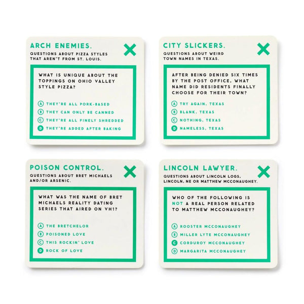 Brass Monkey Trivia Cards - Incredibly Pointless