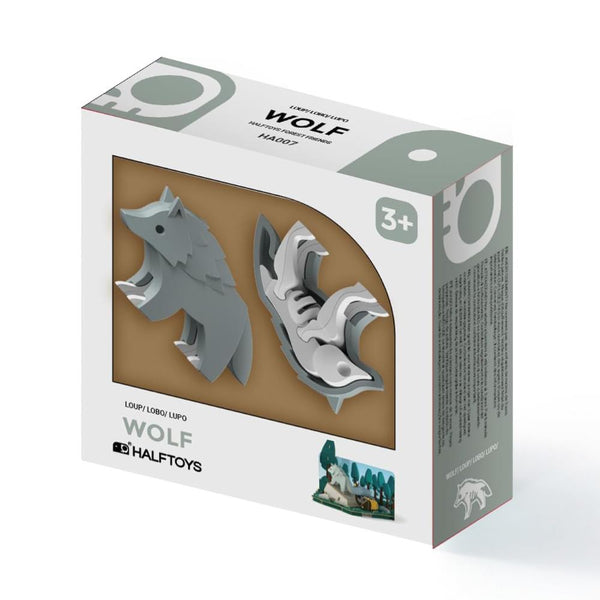 Halftoys Magnetic 3D Puzzle - Wolf