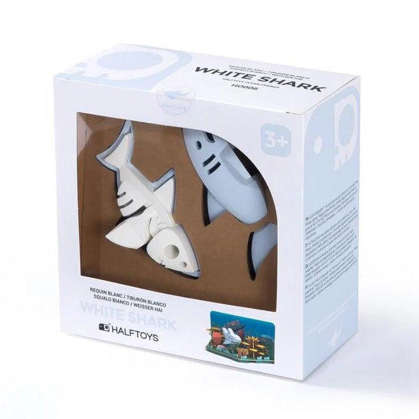 Halftoys Magnetic 3D Puzzle - White Shark