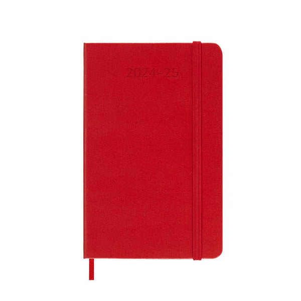 Moleskine 2024-2025 Agenda - Weekly, Pocket Hardcover, Red