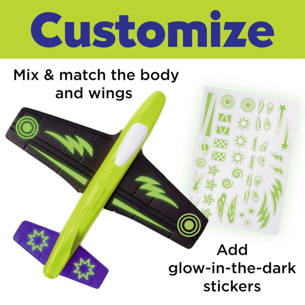 Creativity for Kids Stunt Squadron - Glow in the Fark Foam Fliers