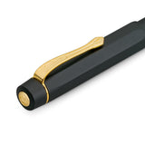 Kaweco AL Sport Piston Fountain Pen, Black/Gold, Medium Nib