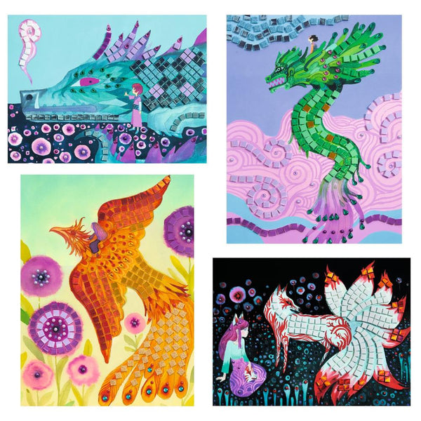 Djeco Mosaic Kit - Mythical Creatures