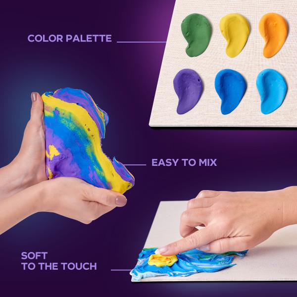 OKTO Sensory Art 3D Clay Painting Kit - Starry Night, Vincent Van Gogh