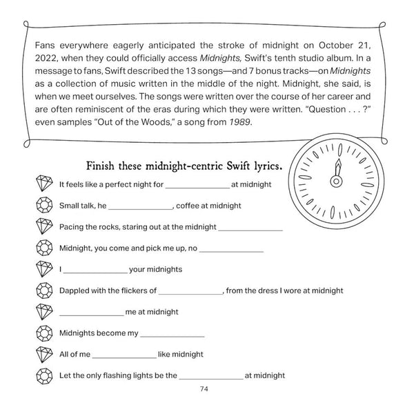 Dover The Eras of Taylor Swift: An Unofficial Coloring & Creativity Book