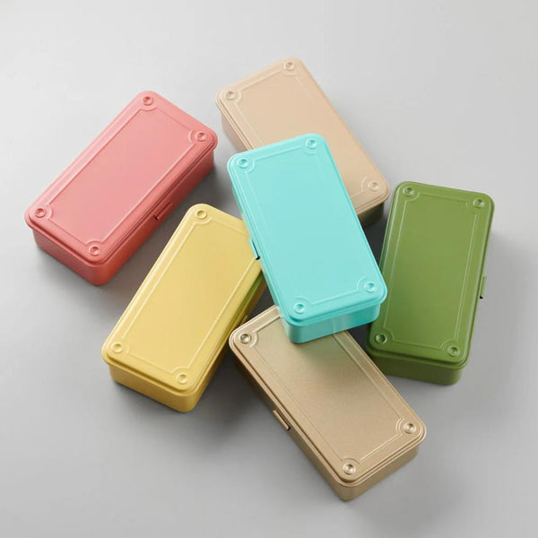 Toyo Steel Trunk Shape Toolbox T-190 Japanese Green Tea