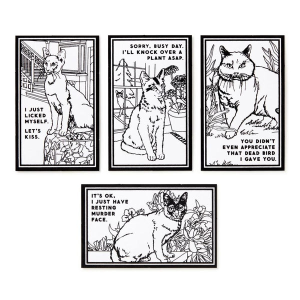 Brass Monkey Magic Velvet Colouring Set - Moody Cats