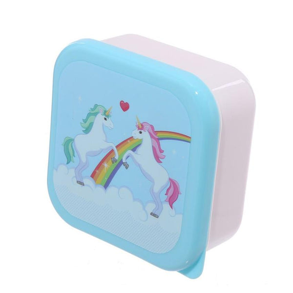 Puckator Stackable Lunch Box Set - Enchanted Rainbows Unicorn